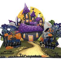 Halloween Geisterhaus Pop-Up Karte