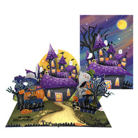 Halloween Geisterhaus Pop-Up Karte