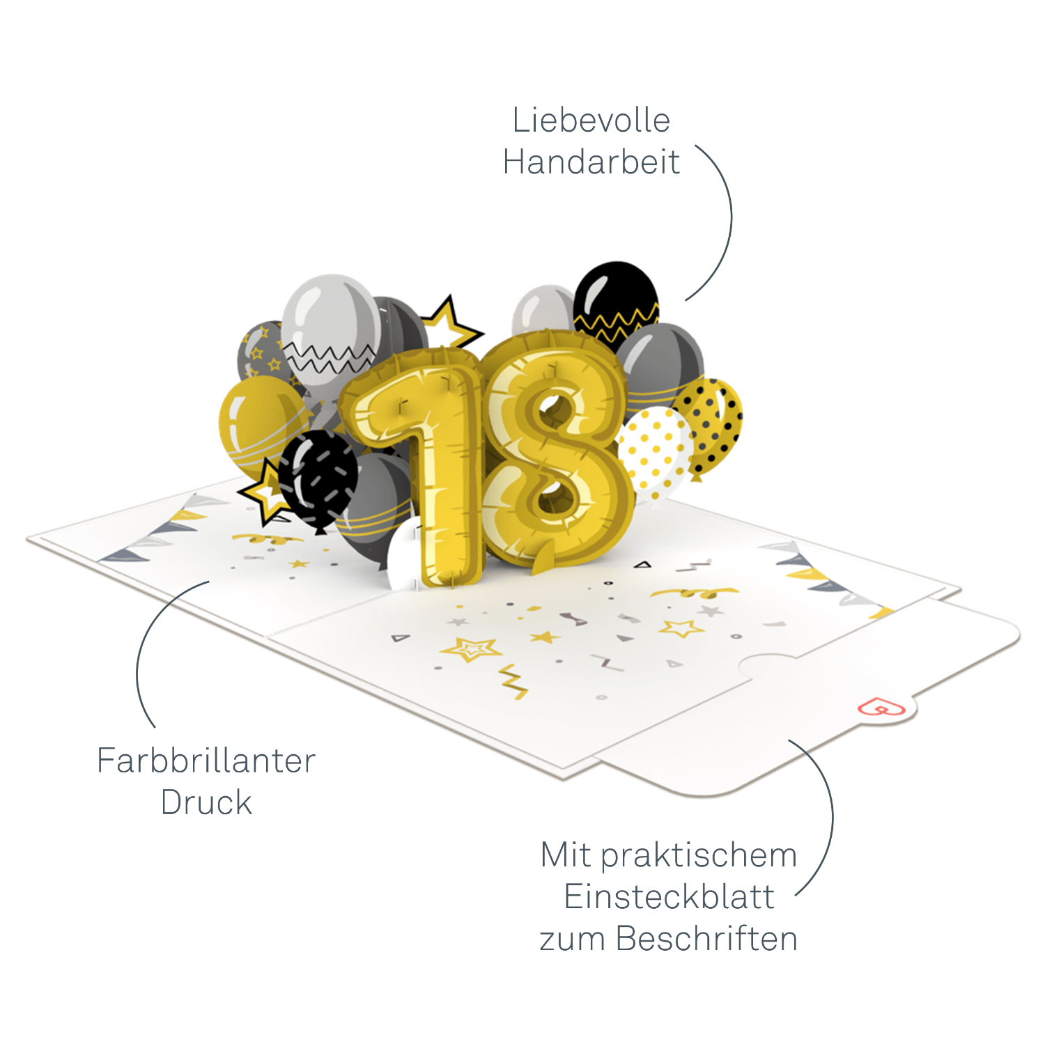 18. Geburtstag Pop-Up Karte