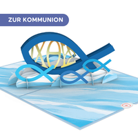Christlicher Fisch (Kommunion) Pop-Up Karte