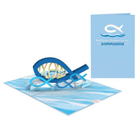 Christlicher Fisch (Kommunion) Pop-Up Karte