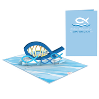 Christlicher Fisch (Konfirmation) Pop-Up Karte