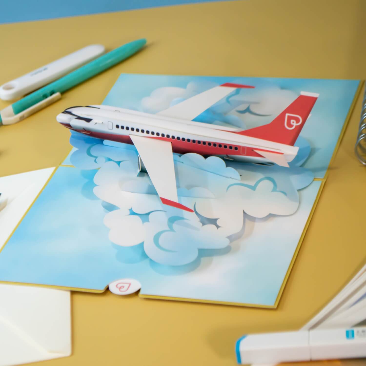 Flugzeug Pop-Up Karte