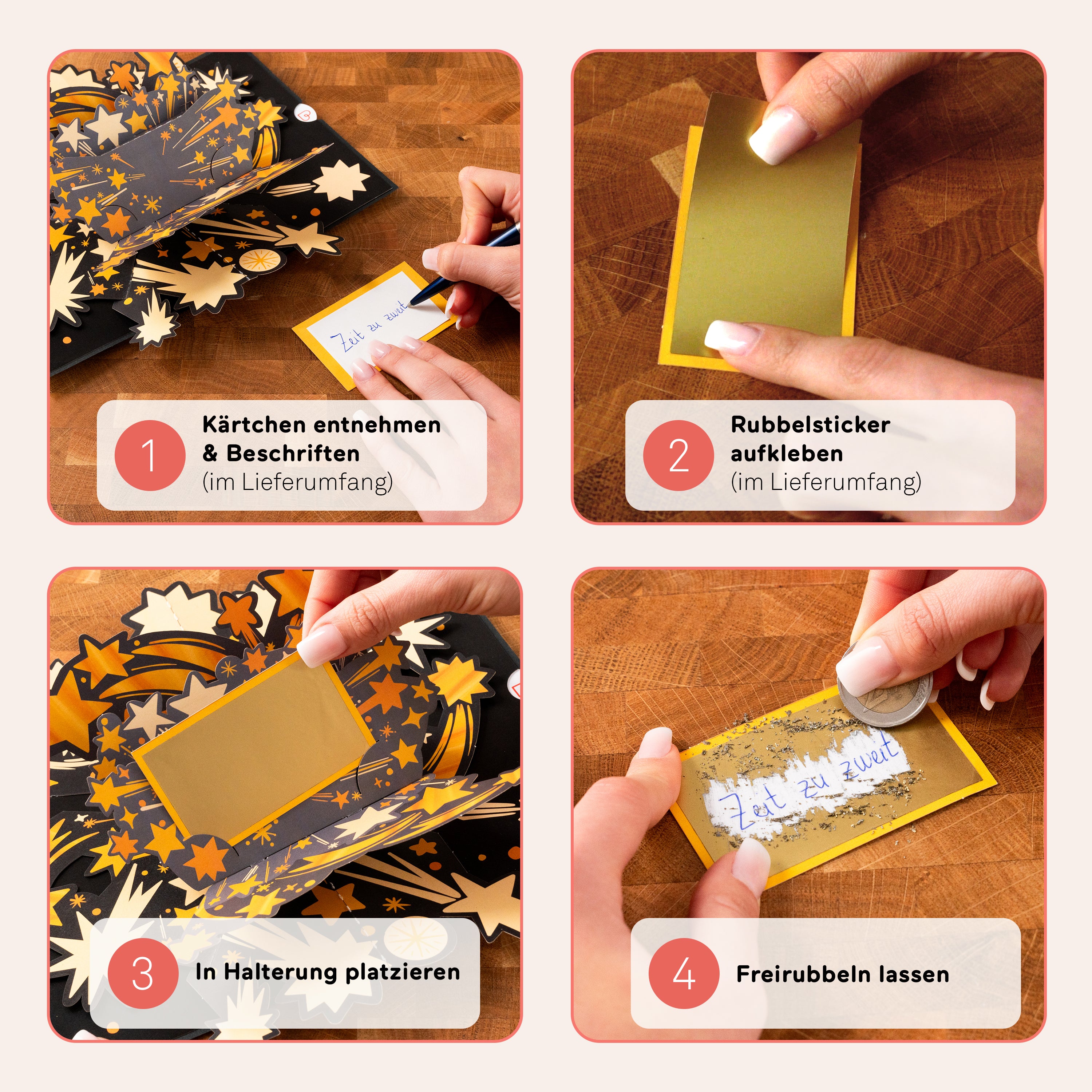 Goldenes Ticket Pop-Up Karte