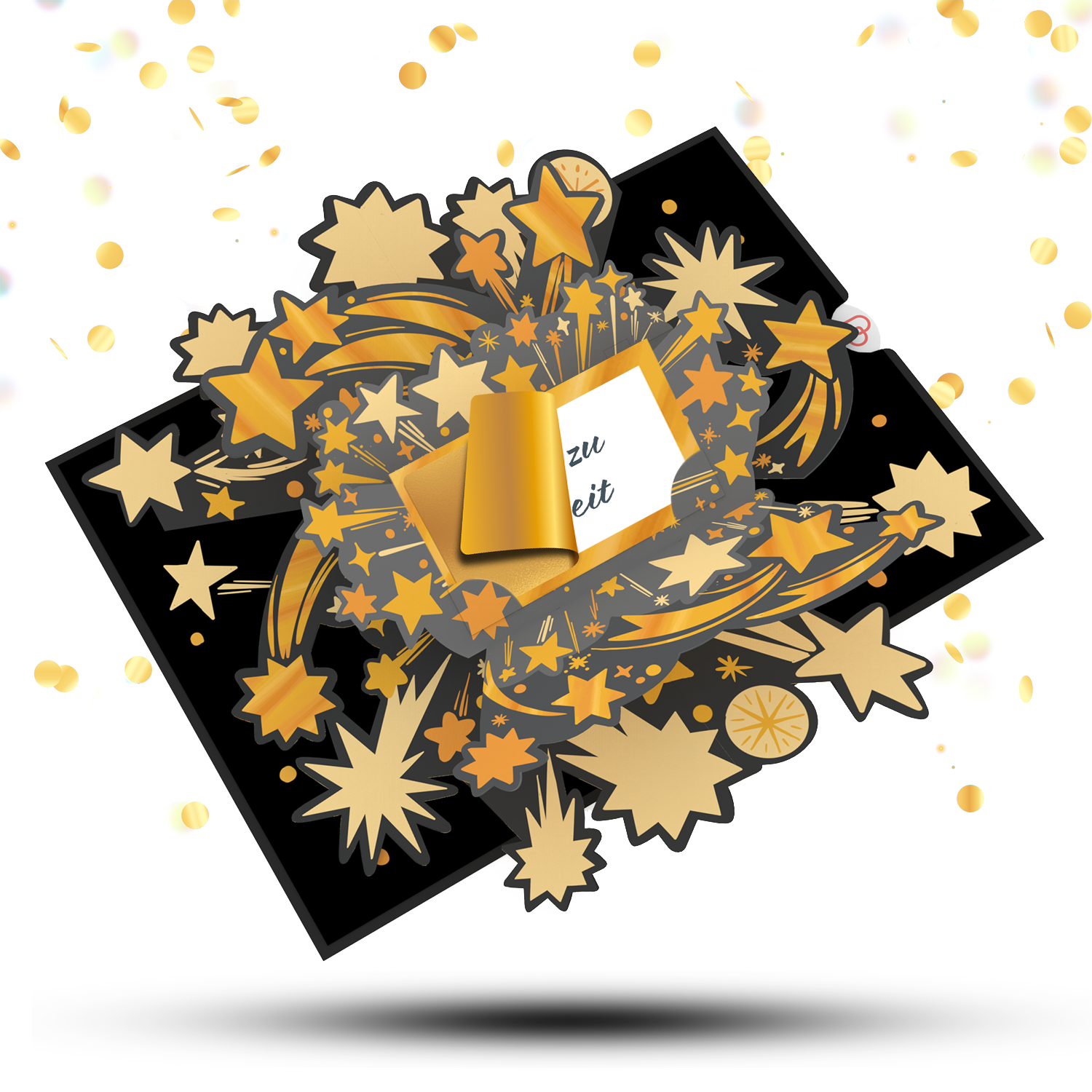 Goldenes Ticket Pop-Up Karte