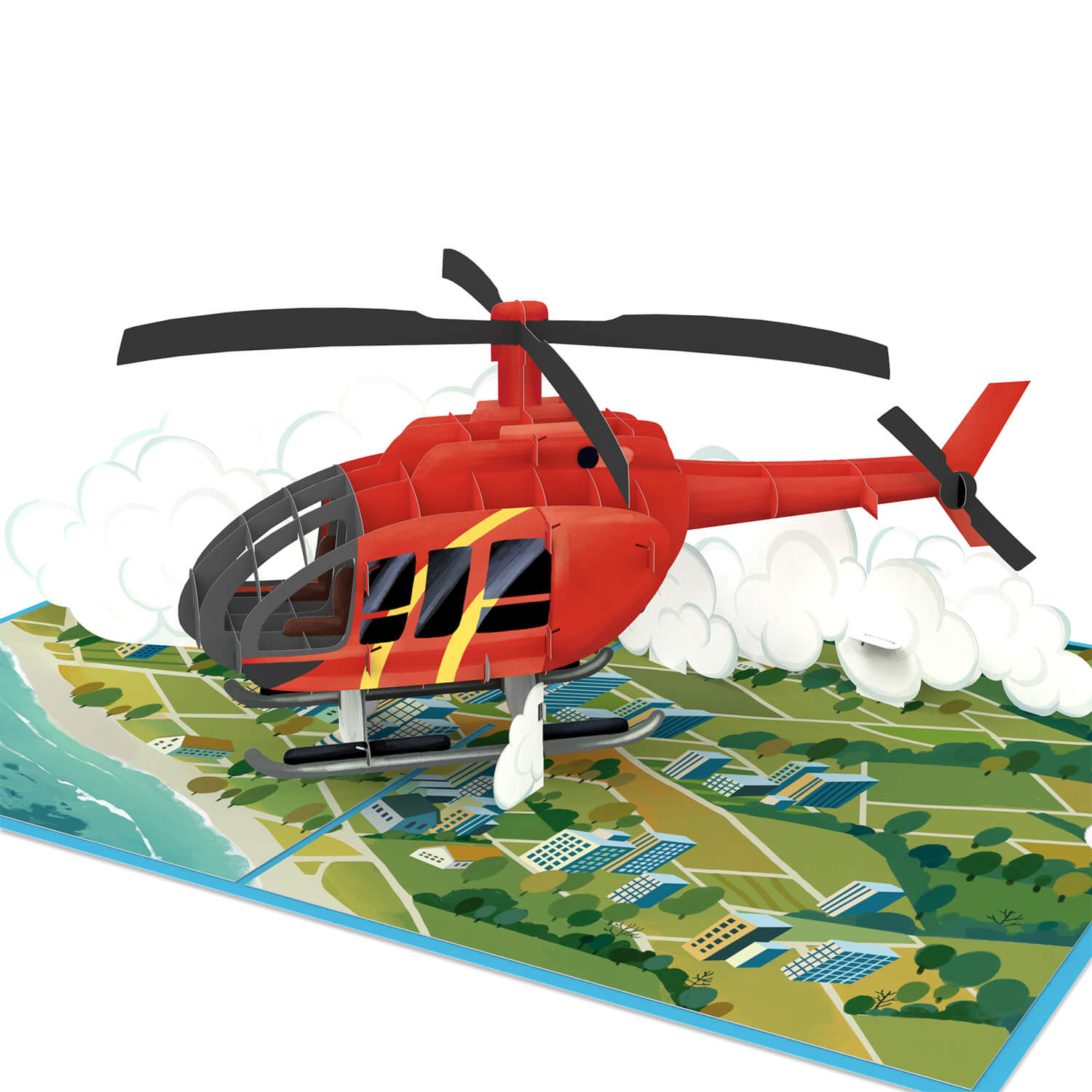 Helikopter Pop-Up Karte