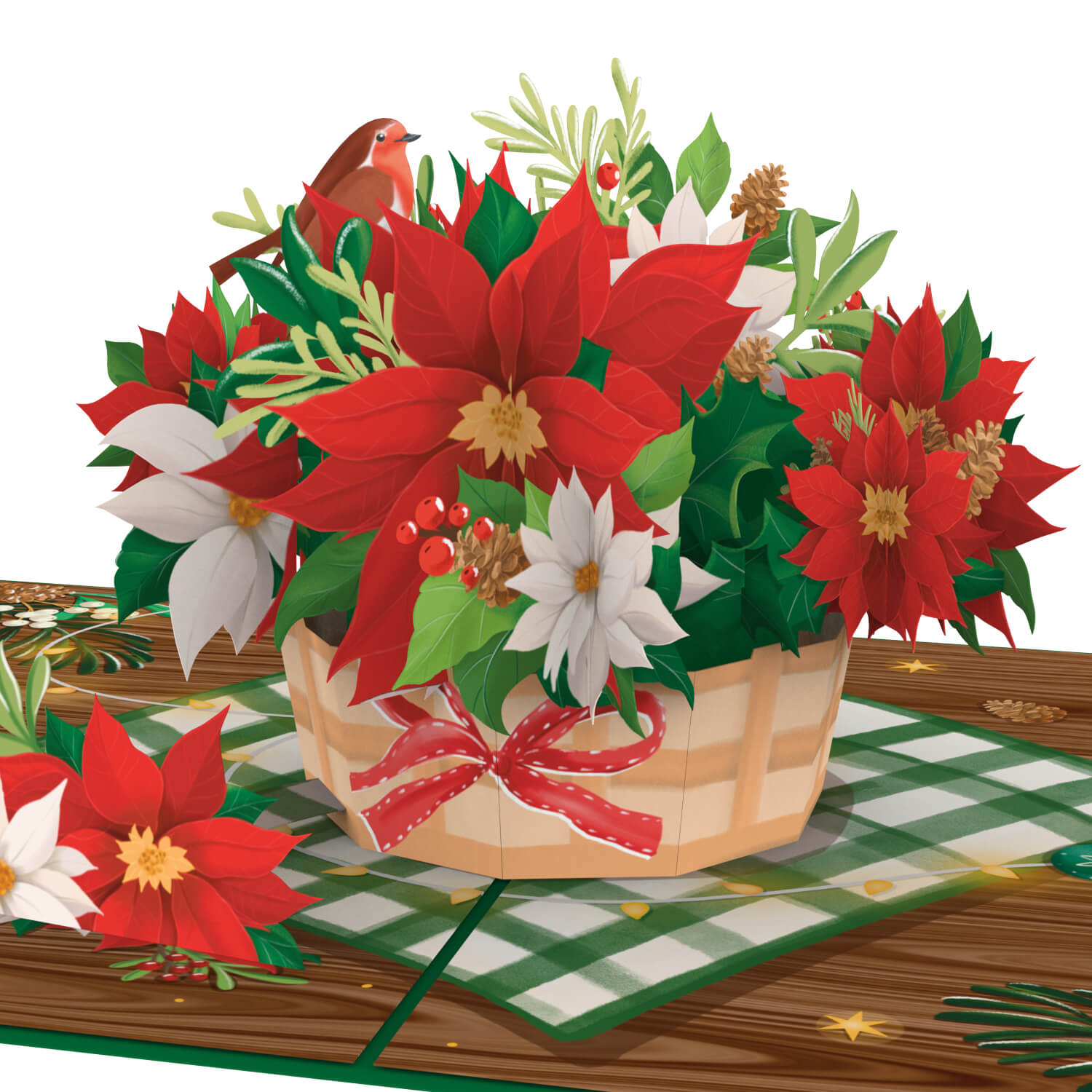 Weihnachtsstern Pop-Up Karte