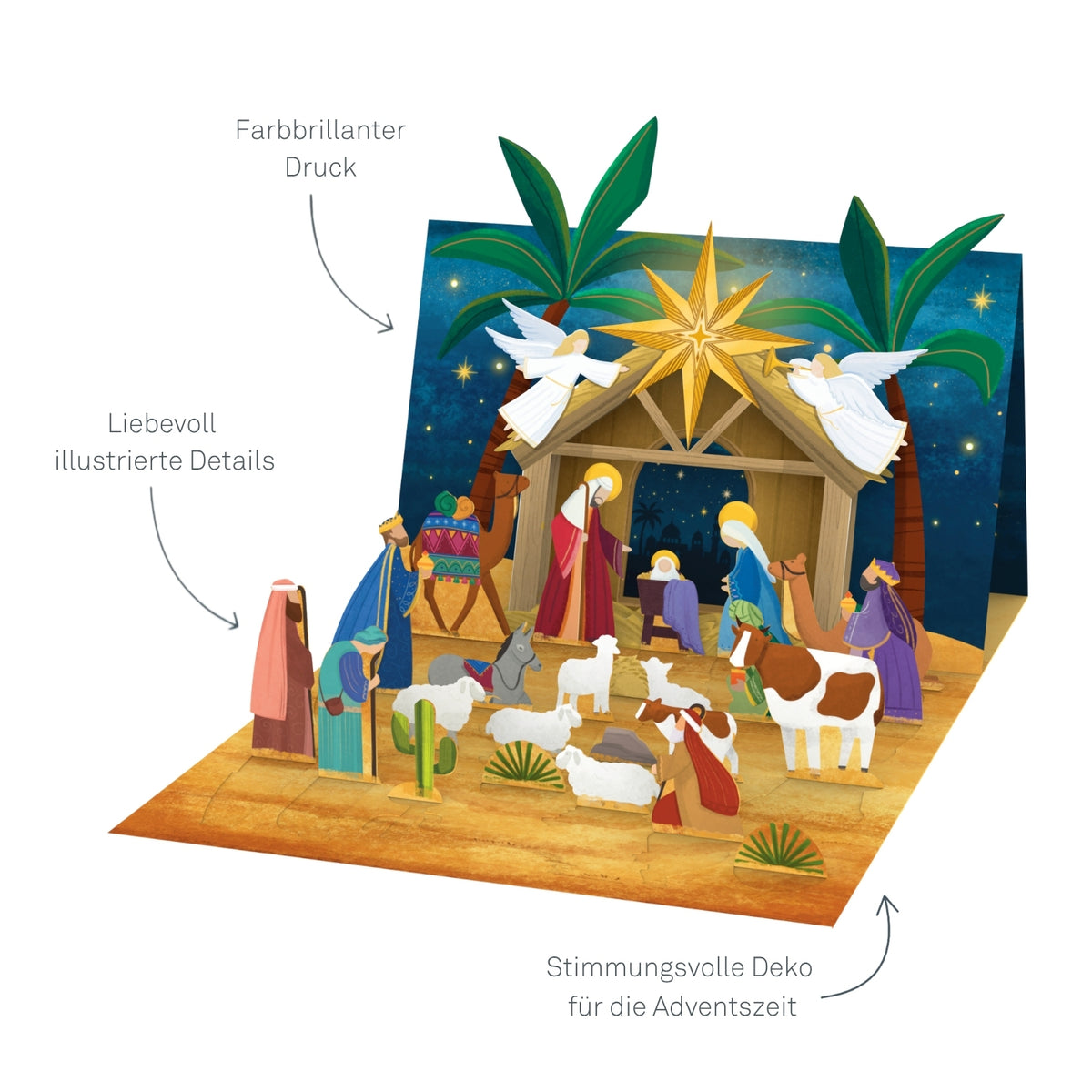 Krippe Pop-Up Adventskalender