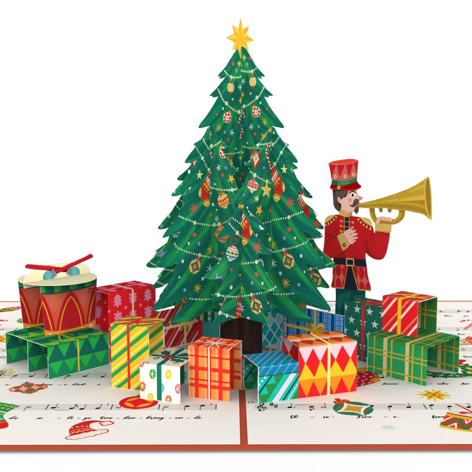 Weihnachtsbaum O du Fröhliche Pop-Up Karte