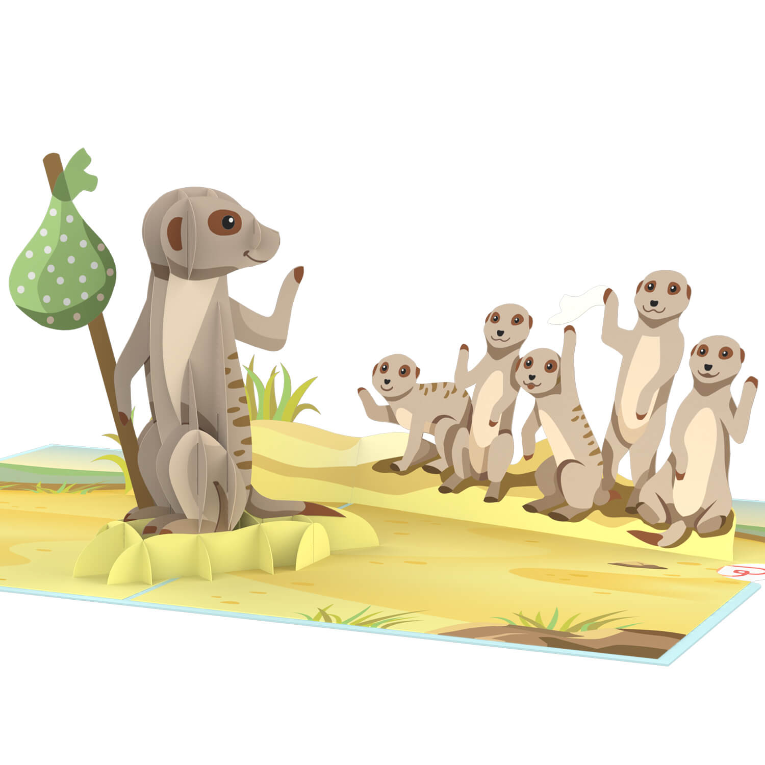 Mach's Gut Erdmännchen Pop-Up Karte