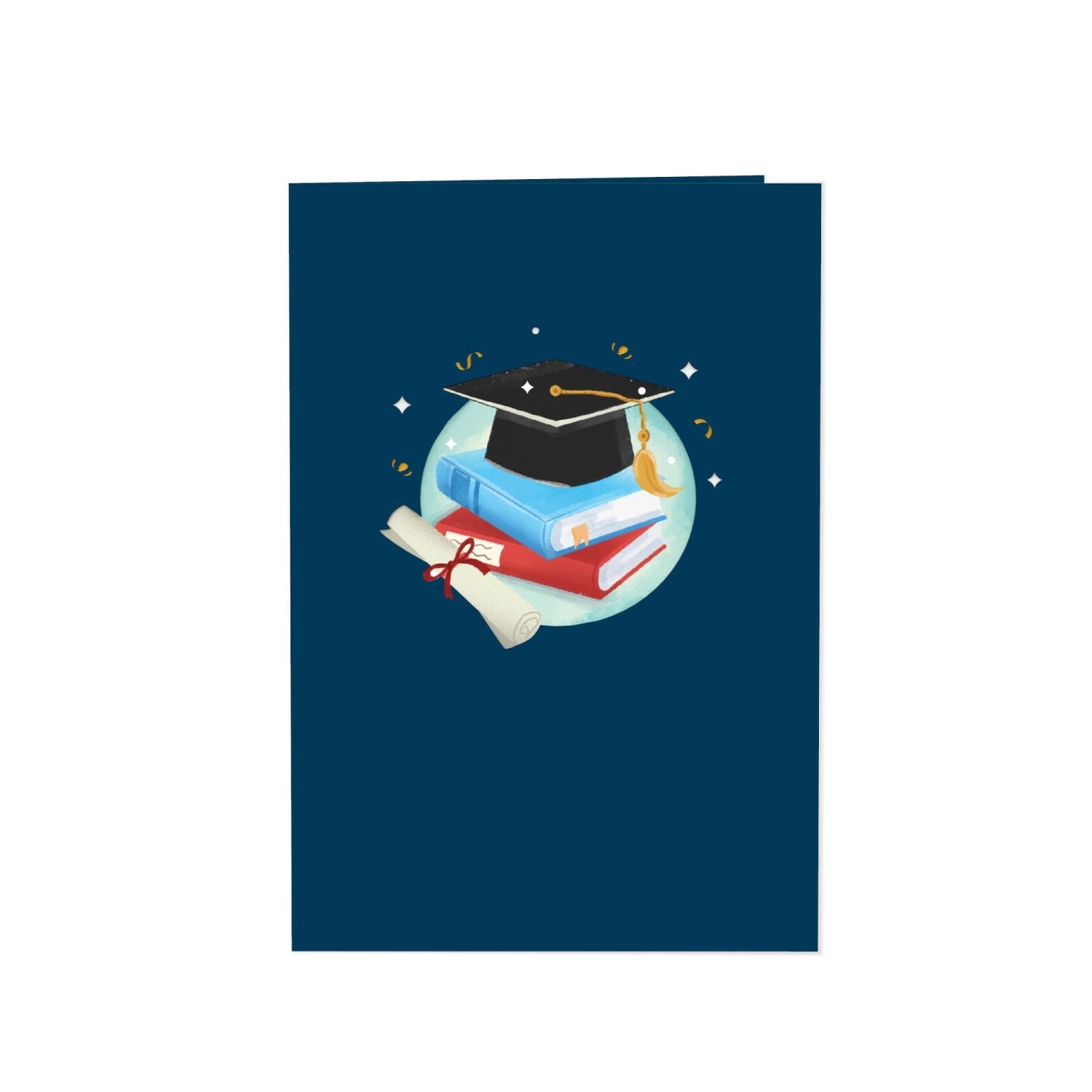 Eule mit Doktorhut Pop-Up Karte