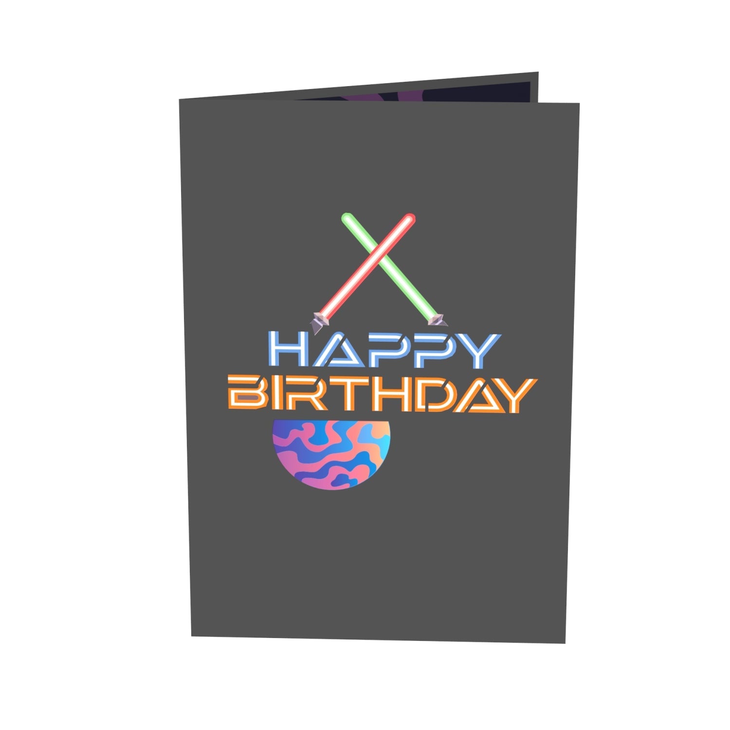 Galaktischer Geburtstag Pop-Up Karte