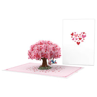 Herzbaum mit Turteltauben Pop-Up Karte