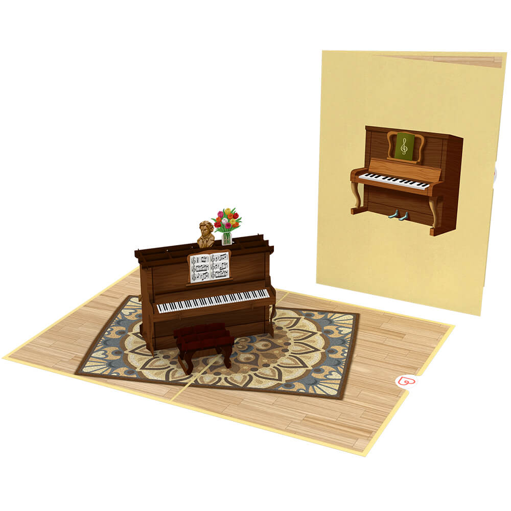 Klavier Pop-Up Karte