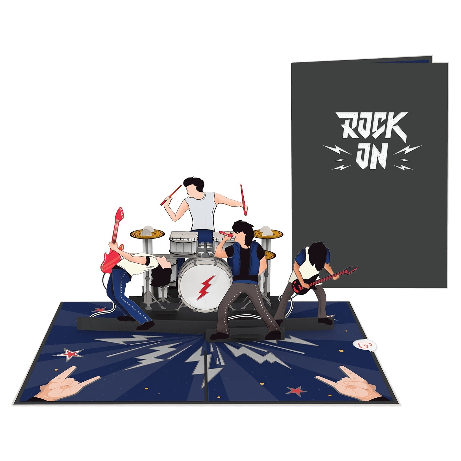 Rock & Roll Pop-Up Karte