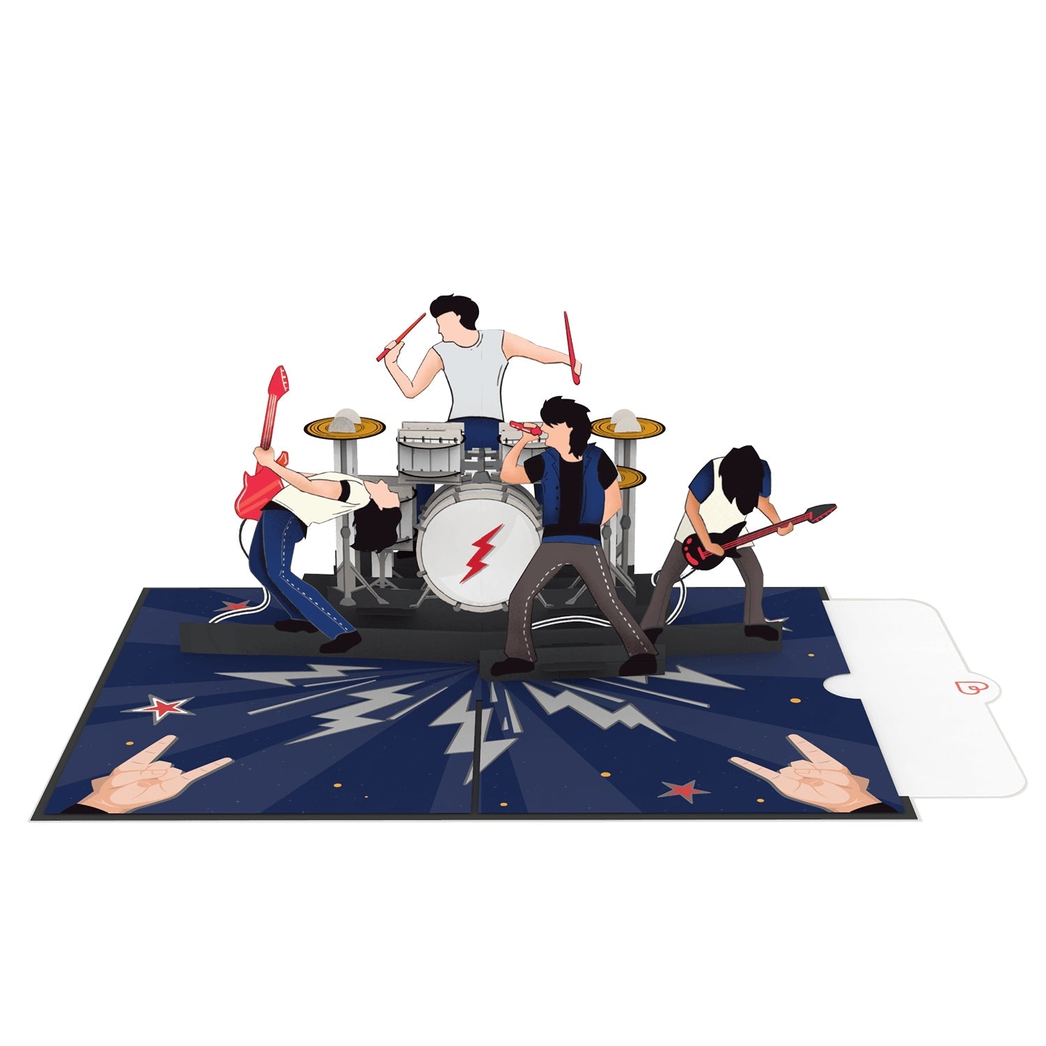 Rock & Roll Pop-Up Karte