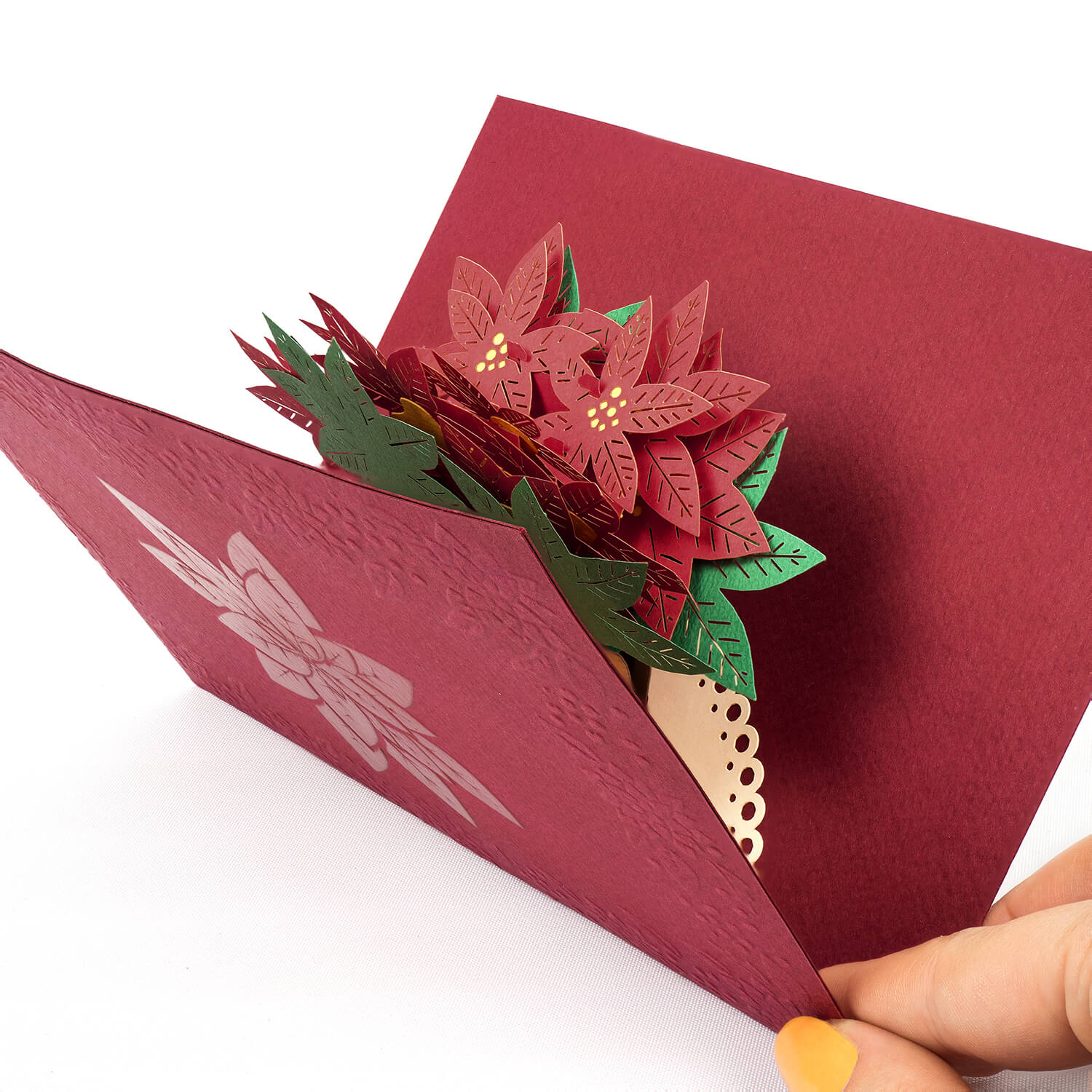 Weihnachtsstern Pop-Up Karte
