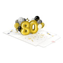 80. Geburtstag Pop-Up Karte