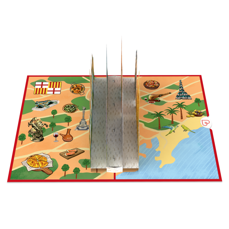 Barcelona Pop-Up Karte