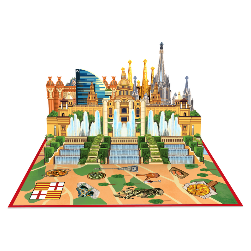 Barcelona Pop-Up Karte