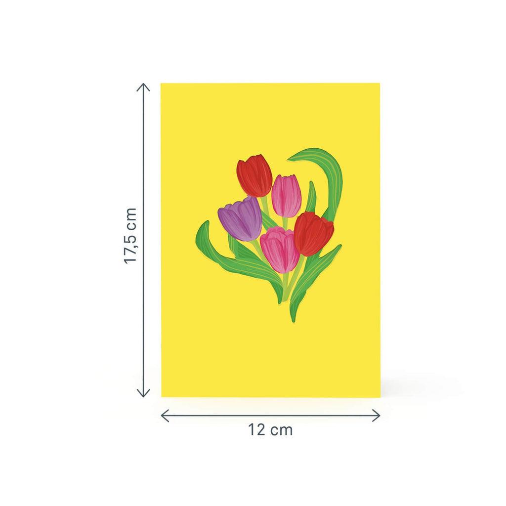 Briefpapier ‚Bunte Tulpenwiese‘ – DIN A4, 90 G/m², 20 Blatt, Für Drucker & Handbeschriftung