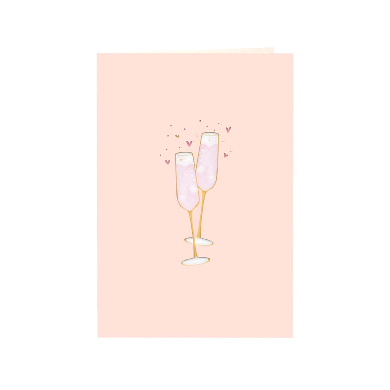 Champagnerflasche Pop-Up Karte