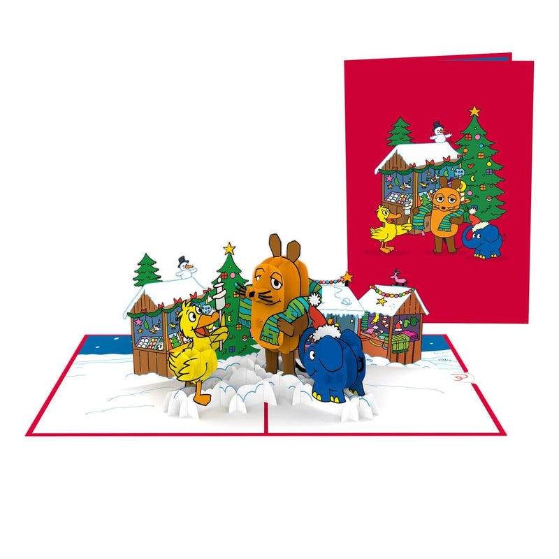 Die Maus® Weihnachtsmarkt Pop-Up Karte
