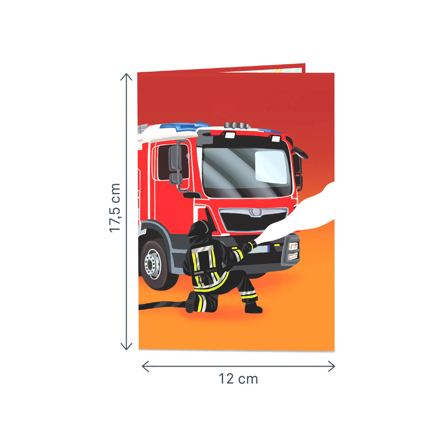 Feuerwehrauto Pop-Up Karte