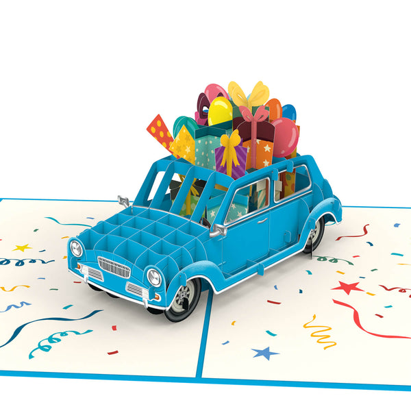 Geburtstagsauto Pop-Up Karte