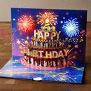 Geburtstagsfeuerwerk mit Musik & Licht Pop-Up Karte