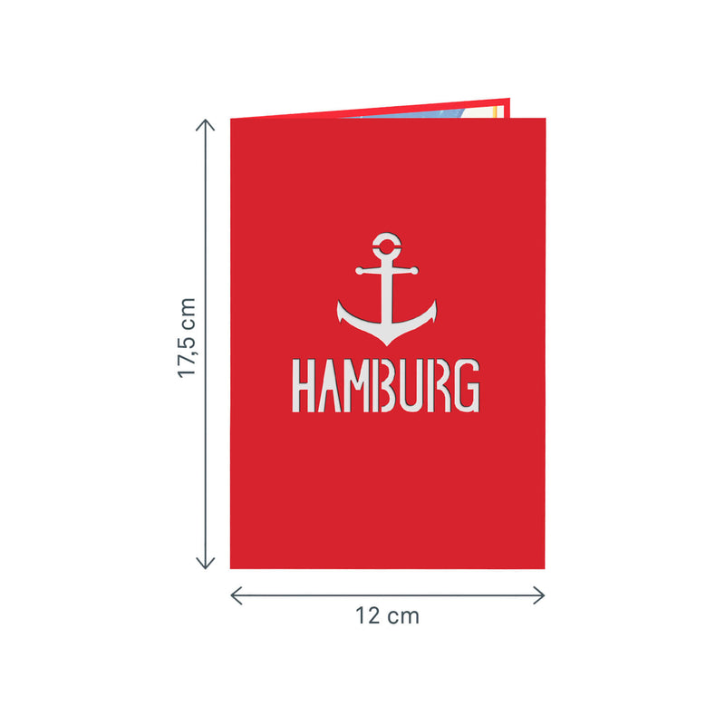 Hamburg Pop-Up Karte