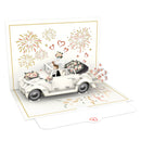 Hochzeitsauto mit Musik & Licht Pop-Up Karte