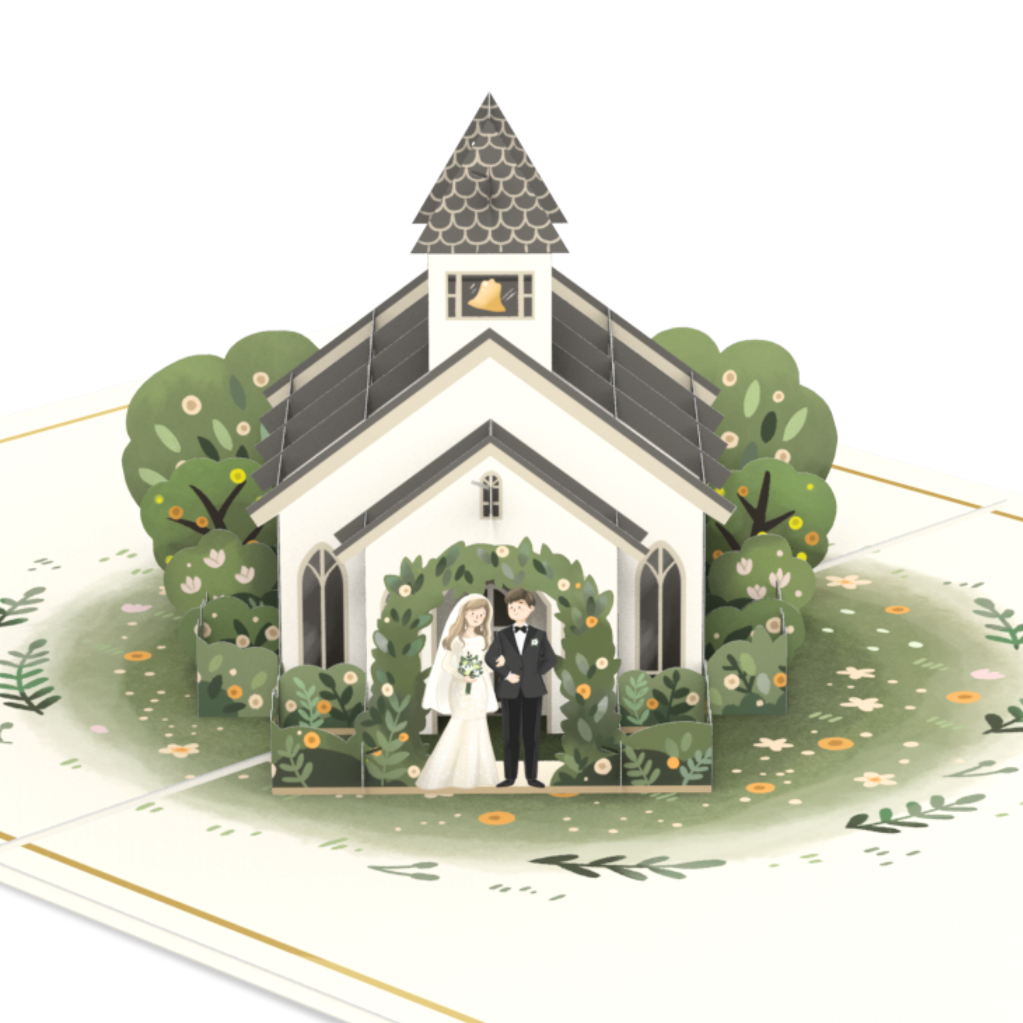 Hochzeitskapelle Pop-Up Karte
