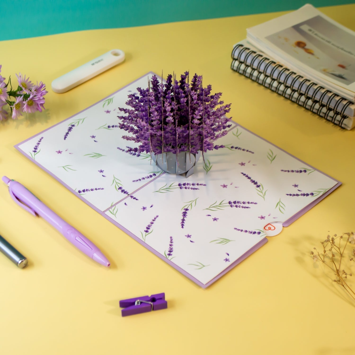 Lavendel Pop-Up Karte