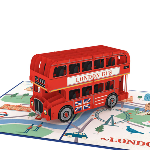 Londoner Bus Pop-Up Karte