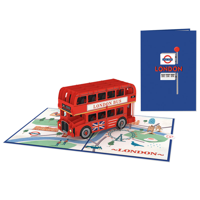 Londoner Bus Pop-Up Karte