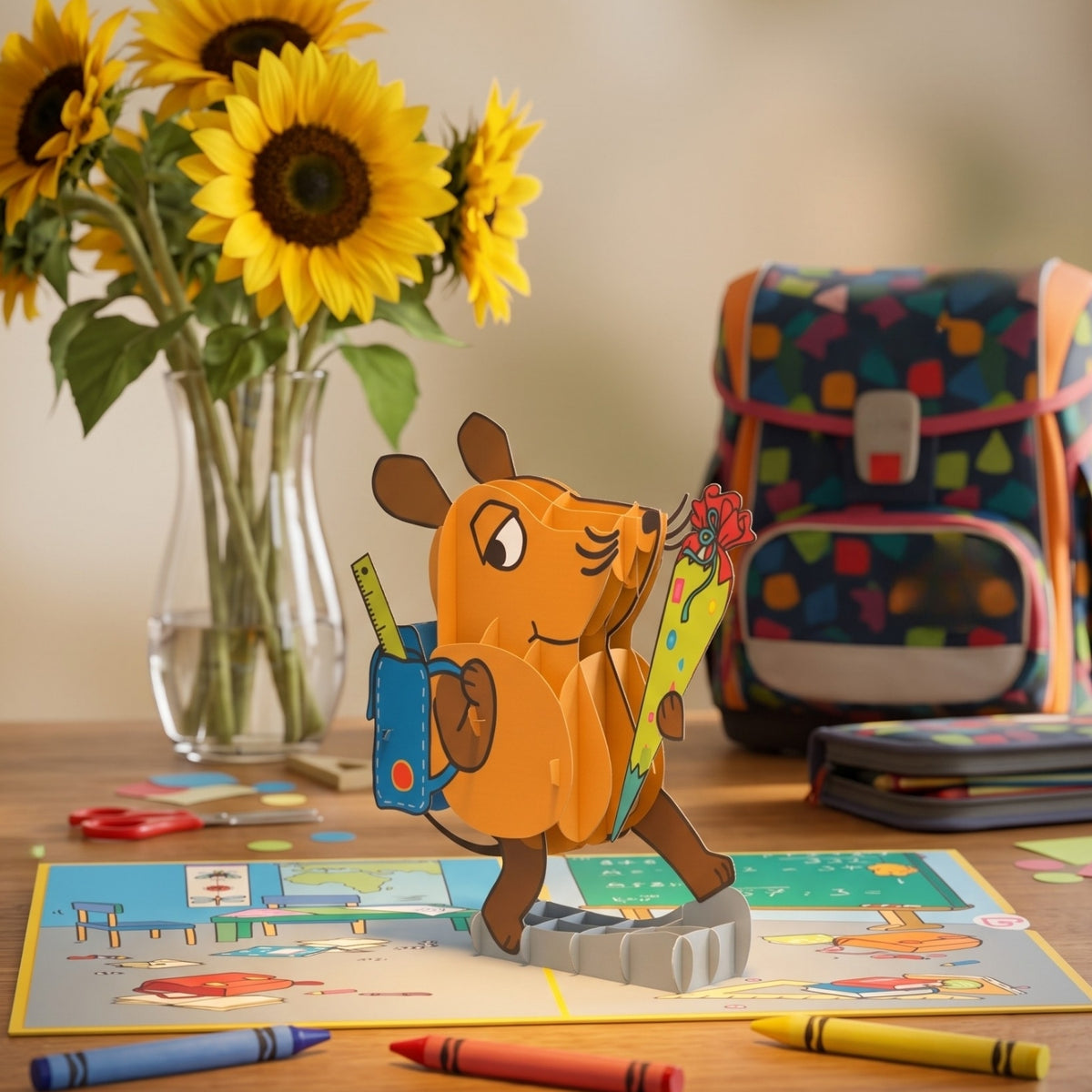 Die Maus® Einschulung Pop-Up Karte