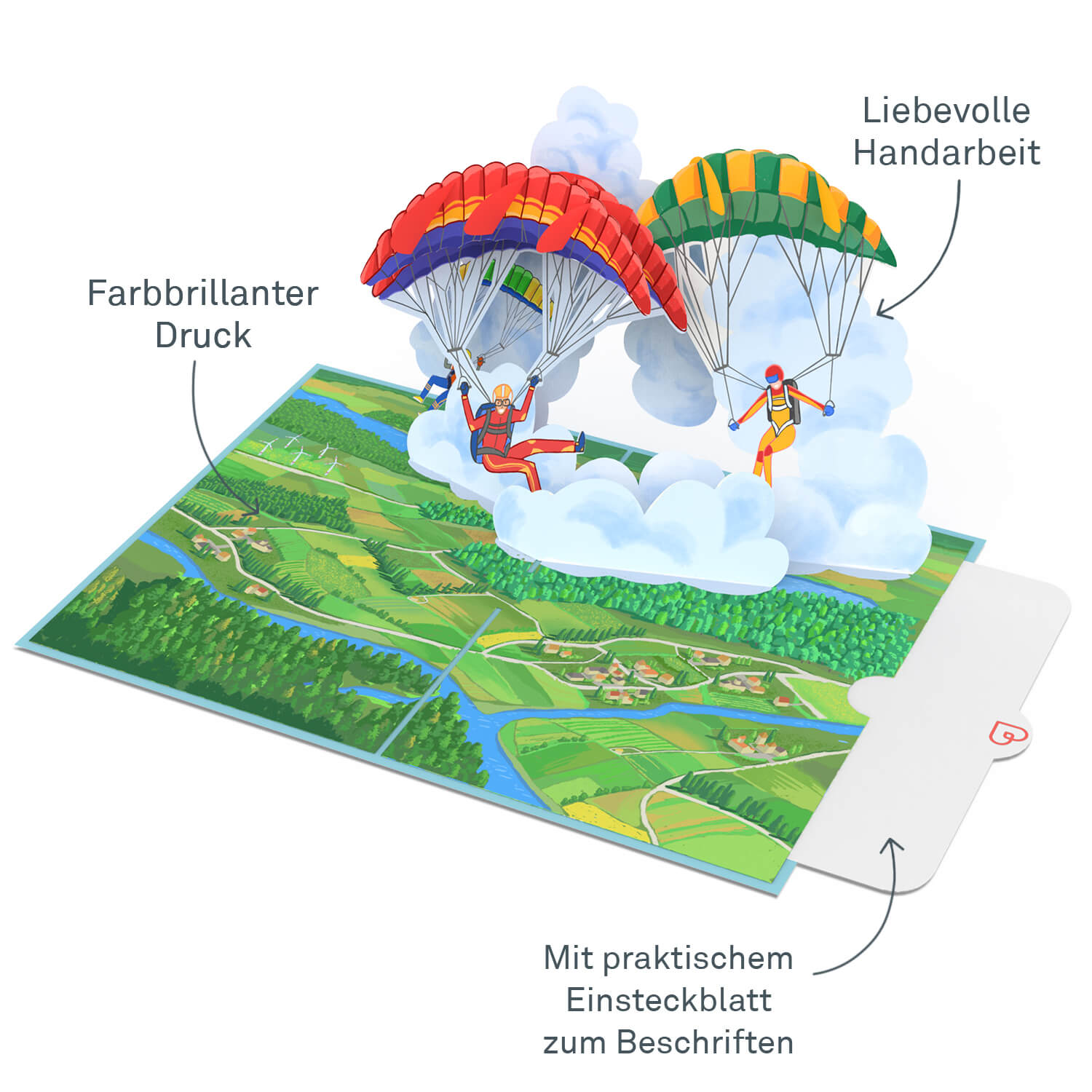 Paragliding Pop-Up Karte
