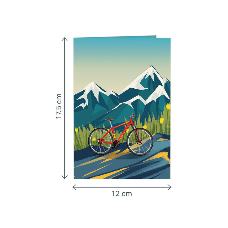 karte mountainbike Mountainbike Pop-Up Karte