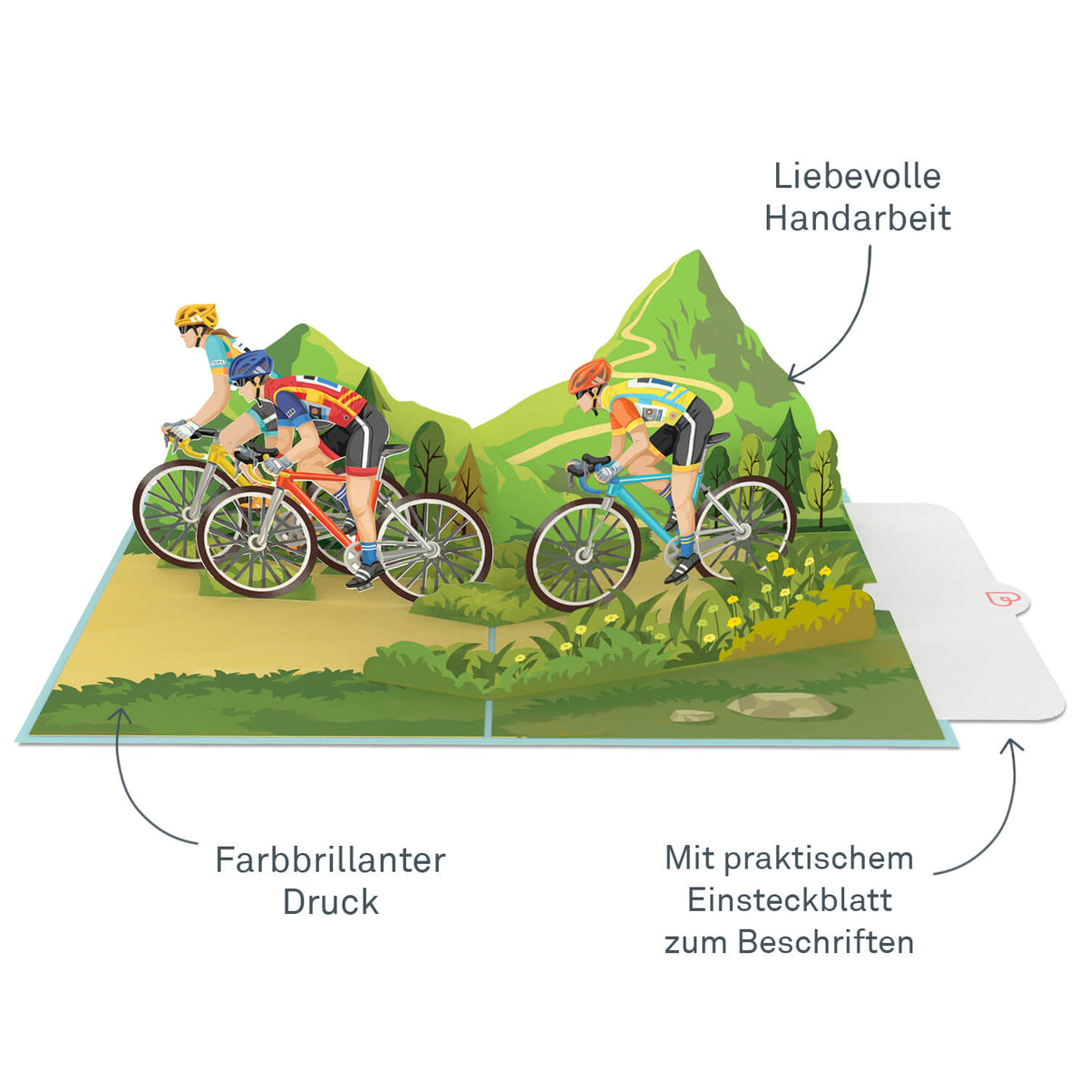 rennrad geburtstagskarte Rennradfahrer Pop-Up Karte