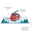Skigondel Pop-Up Karte