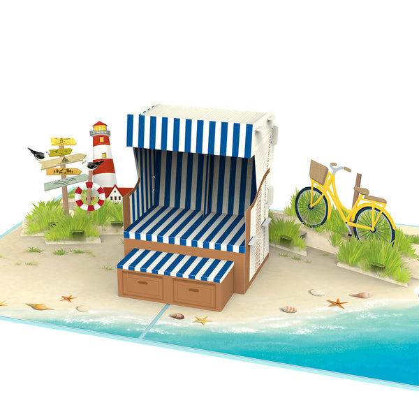 Strandkorb Pop-Up Karte