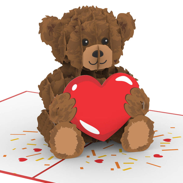 Teddybär mit Herz Pop-Up Karte