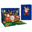 Rockige Weihnachten mit Musik & Licht Pop-Up Karte