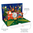 Rockige Weihnachten mit Musik & Licht Pop-Up Karte