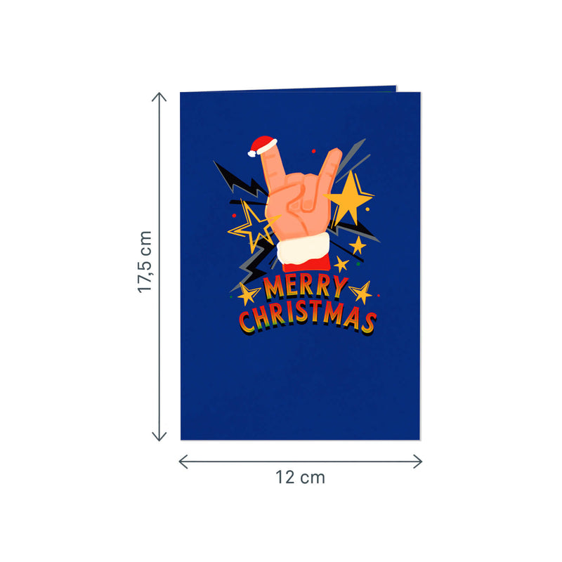 Rockige Weihnachten mit Musik & Licht Pop-Up Karte