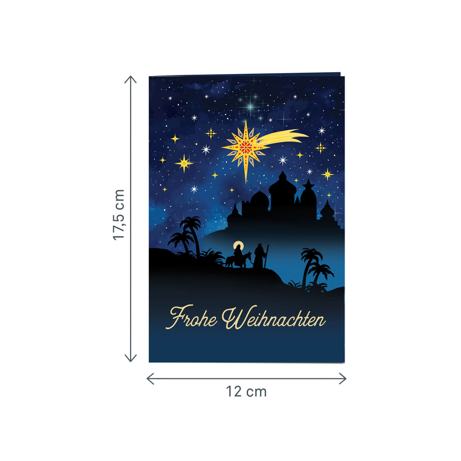 Weihnachtskrippe mit Musik & Licht Pop-Up Karte