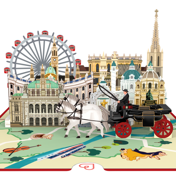 Wien Pop-Up Karte