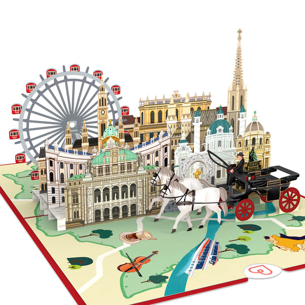 Wien Pop-Up Karte