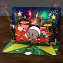 Rockige Weihnachten mit Musik & Licht Pop-Up Karte